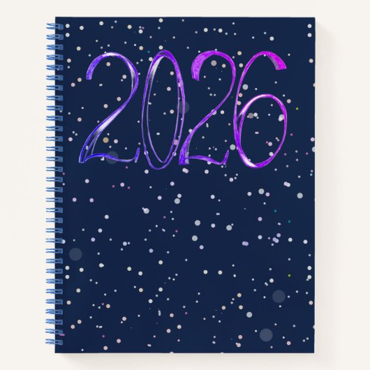 2026 number year artistic journal Spiral Notebook Notitieboek (Voorkant)