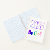 2026 nummer jaar lettering Wees cool Spiraal Noteb Notitieboek (Binnen)