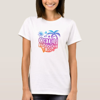 2026 Oahu, Hawaï Vakantie of Reis T-shirt
