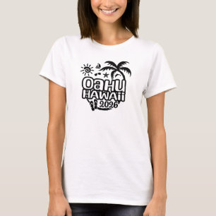 2026 Oahu, Hawaï Vakantie of Reis T-shirt