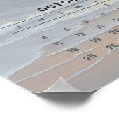 2026 Oceaan-Geïnspireerde Jaarkalender  Poster (Hoek)