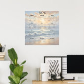 2026 Oceaan-Geïnspireerde Jaarkalender  Poster (Thuiskantoor)