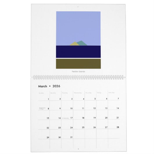 2026 Ocean Beach Series Calendar Kalender (Mar 2026)