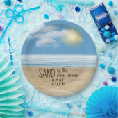 2026 Ocean Beach With Seagull  Papieren Bordje (Feest)