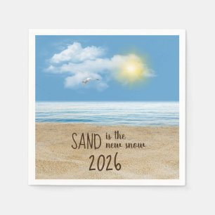 2026 Oceanstrand Met Meeuw Servet