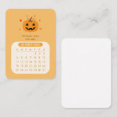 2026 Oktober Maandelijkse Kawaii Motiverende Kalen Notitiekaartje (Voorkant / Achterkant)