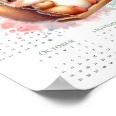 2026 One-Page Calendar Cute Squirrel on Swing Poster (Hoek)