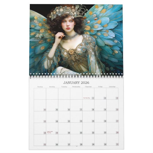 2026 op Painted Wings Fairies Angels Fantasy Art Kalender (Jan 2026)