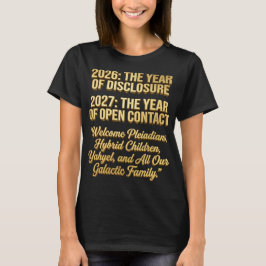 2026 Openbaarmaking 2027 Open Contact Galactische  T-shirt
