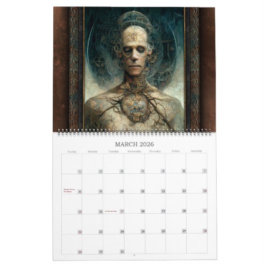 2026 Organisms 2 Surreal Dark Sci-Fi Kalender (Mar 2026)