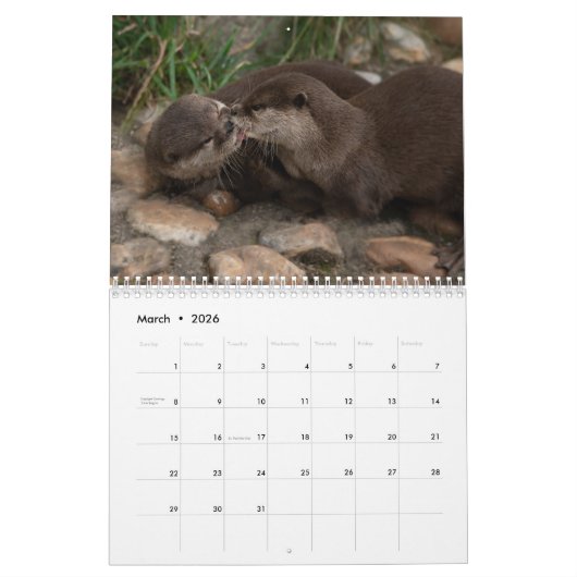 2026 Otters Kalender (Mar 2026)