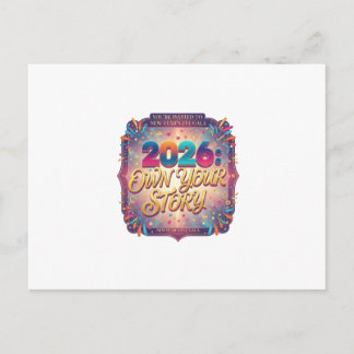 2026: Own Your Story Invitations Uitnodiging Briefkaart