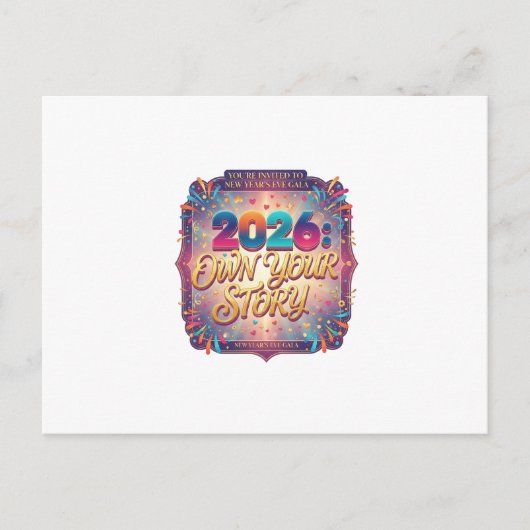 2026: Own Your Story Invitations Uitnodiging Briefkaart (Voorkant)