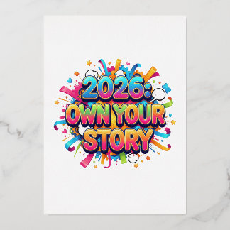 2026: Own Your Story - The Empowerment Slogan Folie Uitnodiging