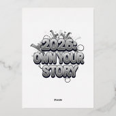 2026: Own Your Story - The Empowerment Slogan Folie Uitnodiging (Achterkant)