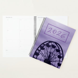 "2026" Paarse Reuzenrad Silhouet Planner