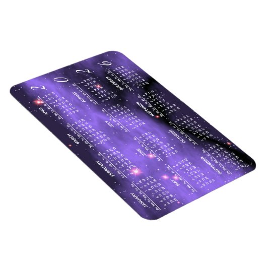 2026 Paarse Ruimte Galaxy Kalender Magneet (Rechterzijde)