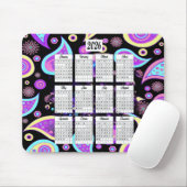 2026 Paisley Design Kalender Muismat (Met muis)