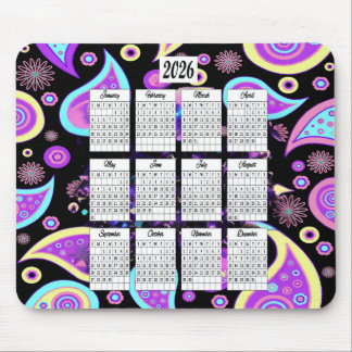 2026 Paisley Design Kalender Muismat
