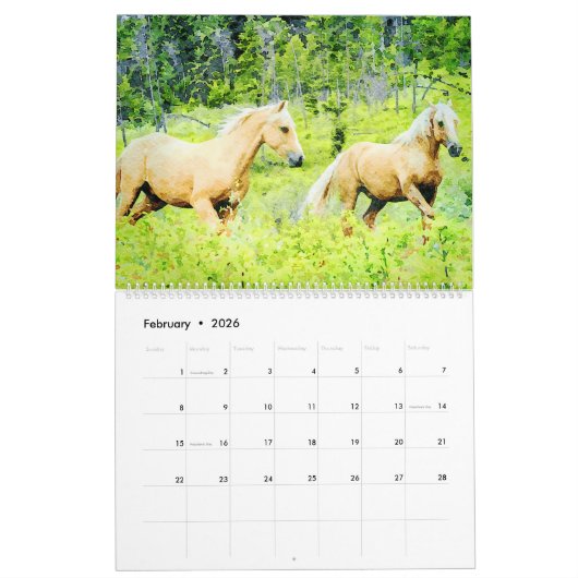 2026 Palomino Horses Ponies Owners Lovers Gift Kalender (Feb 2026)