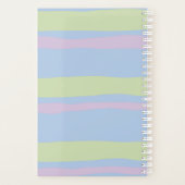 2026 Pastel Roze Blauw Groen Chunky Stripes Planner (Achterkant)