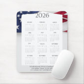 2026 Patriotic Mini Calendar Muismat (Met muis)