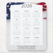 2026 Patriottische Mini Kalender Muismat (Voorkant)