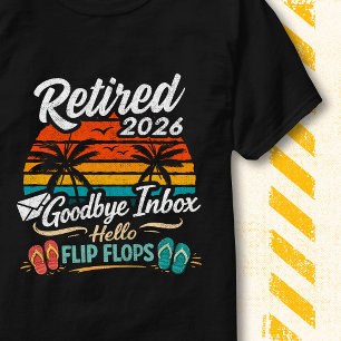 2026 Pensioen Retro Zonsondergang Funny Gepensione T-shirt