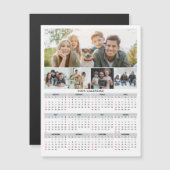 2026 Personalized Family Photo Calendar Magnet (Voorkant / Achterkant)