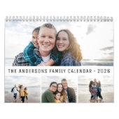 2026 Personalized Family Simple Minimalist  Kalender (Hoes)