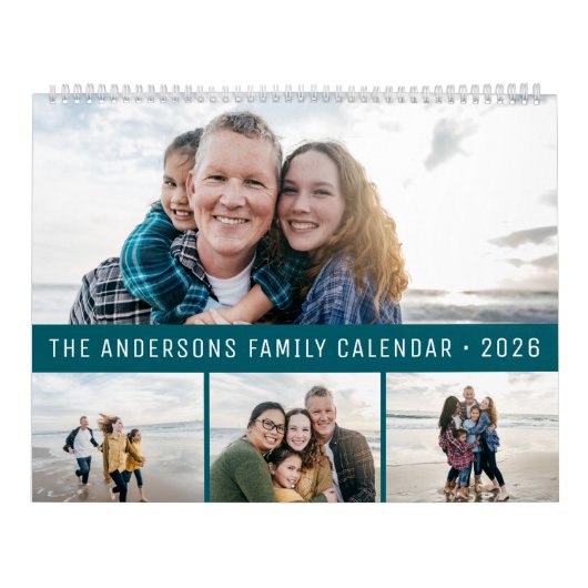 2026 Personalized Family Simple Minimalist  Kalender (Hoes)