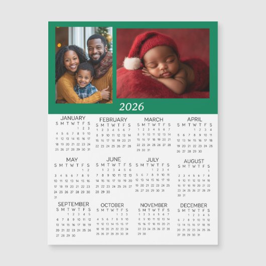 2026 Personalized Photos Mini Calendar (Voorkant)
