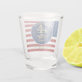2026 persoonlijke boodschap VS 250 jaar herdenking Shot Glas (Achterkant)