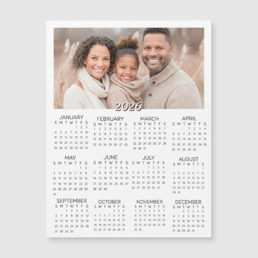 2026 Persoonlijke Foto's Mini Kalender (Voorkant)