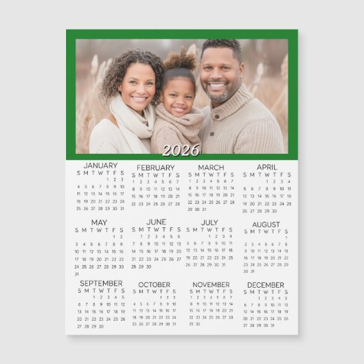 2026 Persoonlijke foto's mini kalender (Voorkant)