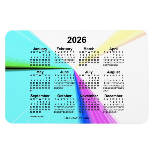 2026 Perspectiefpunt agenda van Janz 4x6 Magnet Magneet (Horizontaal)