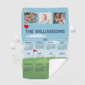 2026 Photo Calendar Golf Theme Golfhanddoek (Insitu)