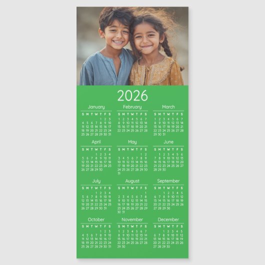 2026 Photo Calendar Kids Family Portrait (Voorkant)