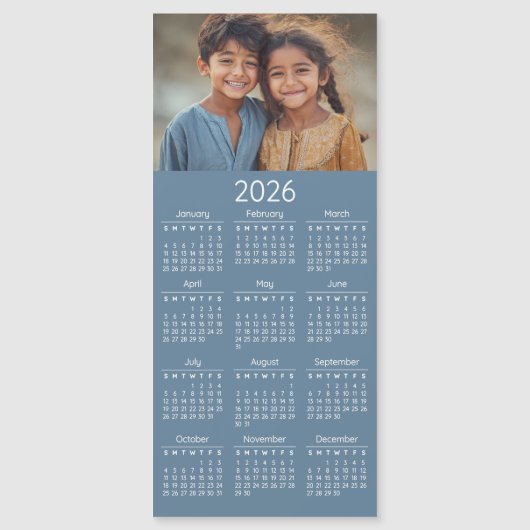 2026 Photo Calendar Kids Family Portrait (Voorkant)