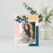 2026 Photo Grad Announcement & Party Invitation Briefkaart (Staand voorkant)