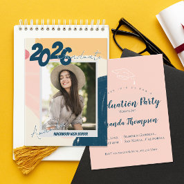2026 Photo Grad Announcement & Party Invitation Briefkaart