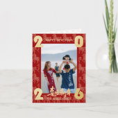 2026 Photo Horse Pattern Chinese New Year Feestdagen Kaart (Voorkant)