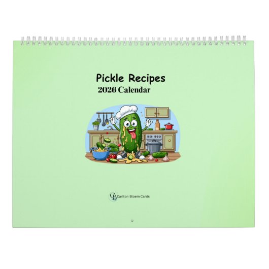 2026 Pickle Calendar with Recipes Kalender (Achterkant)