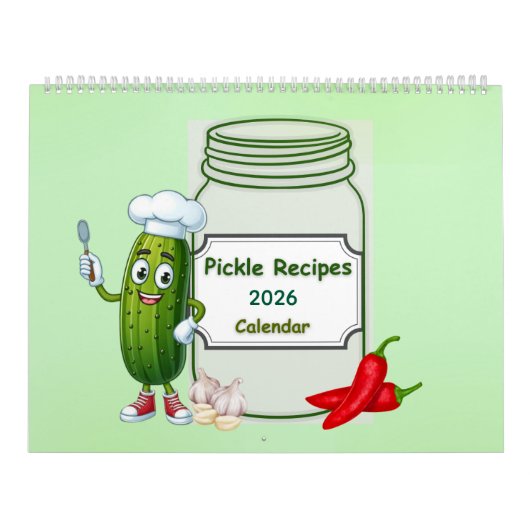 2026 Pickle Calendar with Recipes Kalender (Hoes)