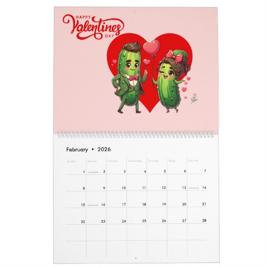2026 Pickle Character Themed  Kalender (Feb 2026)