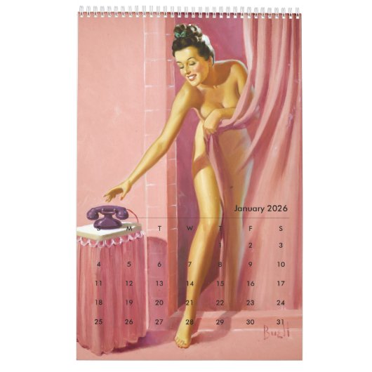 2026 Pin Up Calendar Kalender (Jan 2026)