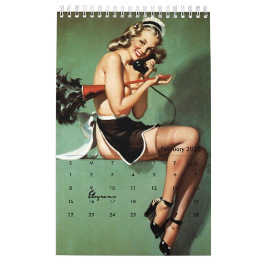 2026 Pin Up Calendar Kalender (Feb 2026)