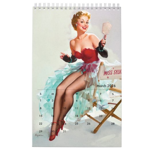 2026 Pin Up Calendar Kalender (Mar 2026)
