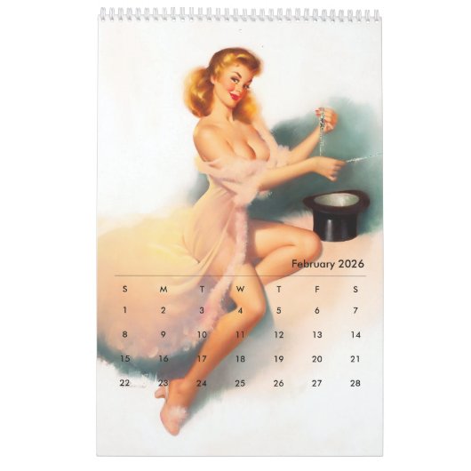 2026 Pin Up Calendar Kalender (Feb 2026)