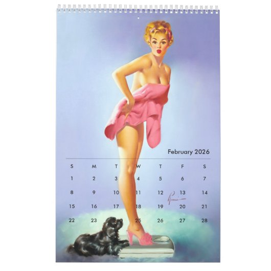 2026 Pin Up Calendar Kalender (Feb 2026)